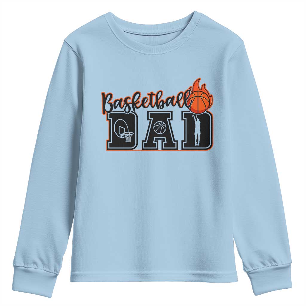 Basketball Dad Youth Sweatshirt Gift For Sport Lover - Wonder Print Shop