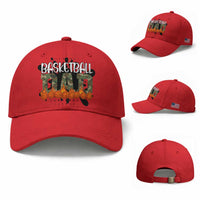 Basketball Dad Baseball Cap Camouflage Flame Graphic For Sport Lover