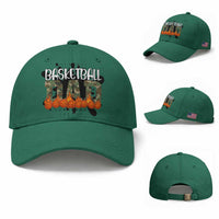 Basketball Dad Baseball Cap Camouflage Flame Graphic For Sport Lover