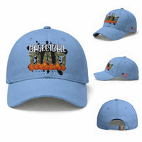 Basketball Dad Baseball Cap Camouflage Flame Graphic For Sport Lover