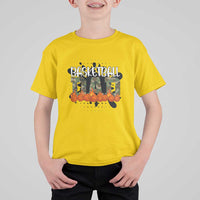 Basketball Dad T Shirt For Kid Camouflage Flame Graphic For Sport Lover - Wonder Print Shop
