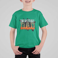 Basketball Dad T Shirt For Kid Camouflage Flame Graphic For Sport Lover - Wonder Print Shop