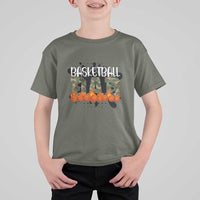 Basketball Dad T Shirt For Kid Camouflage Flame Graphic For Sport Lover - Wonder Print Shop