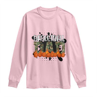 Basketball Dad Long Sleeve Shirt Camouflage Flame Graphic For Sport Lover - Wonder Print Shop