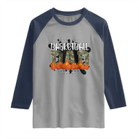 Basketball Dad Raglan Shirt Camouflage Flame Graphic For Sport Lover - Wonder Print Shop