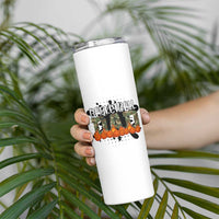 Basketball Dad Skinny Tumbler Camouflage Flame Graphic For Sport Lover