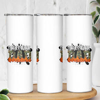 Basketball Dad Skinny Tumbler Camouflage Flame Graphic For Sport Lover