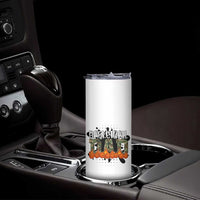 Basketball Dad Skinny Tumbler Camouflage Flame Graphic For Sport Lover