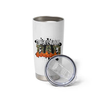 Basketball Dad Tumbler Cup Camouflage Flame Graphic For Sport Lover
