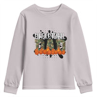 Basketball Dad Youth Sweatshirt Camouflage Flame Graphic For Sport Lover - Wonder Print Shop