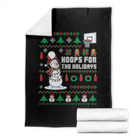 Funny Christmas Basketball Snowmen Throw Blanket Hoops For The Holidays Ugly Sweater - Wonder Print Shop