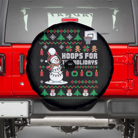 Funny Christmas Basketball Snowmen Spare Tire Cover Hoops For The Holidays Ugly Sweater - Wonder Print Shop