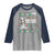 Funny Christmas Basketball Snowmen Raglan Shirt Hoops For The Holidays Ugly Sweater - Wonder Print Shop