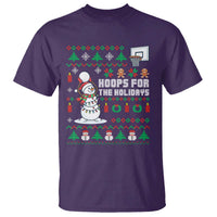 Funny Christmas Basketball Snowmen T Shirt Hoops For The Holidays Ugly Sweater - Wonder Print Shop