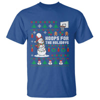 Funny Christmas Basketball Snowmen T Shirt Hoops For The Holidays Ugly Sweater - Wonder Print Shop