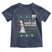 Funny Christmas Basketball Snowmen Toddler T Shirt Hoops For The Holidays Ugly Sweater - Wonder Print Shop