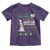 Funny Christmas Basketball Snowmen Toddler T Shirt Hoops For The Holidays Ugly Sweater - Wonder Print Shop