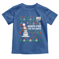 Funny Christmas Basketball Snowmen Toddler T Shirt Hoops For The Holidays Ugly Sweater - Wonder Print Shop