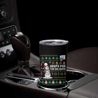 Funny Christmas Basketball Snowmen Tumbler Cup Hoops For The Holidays Ugly Sweater