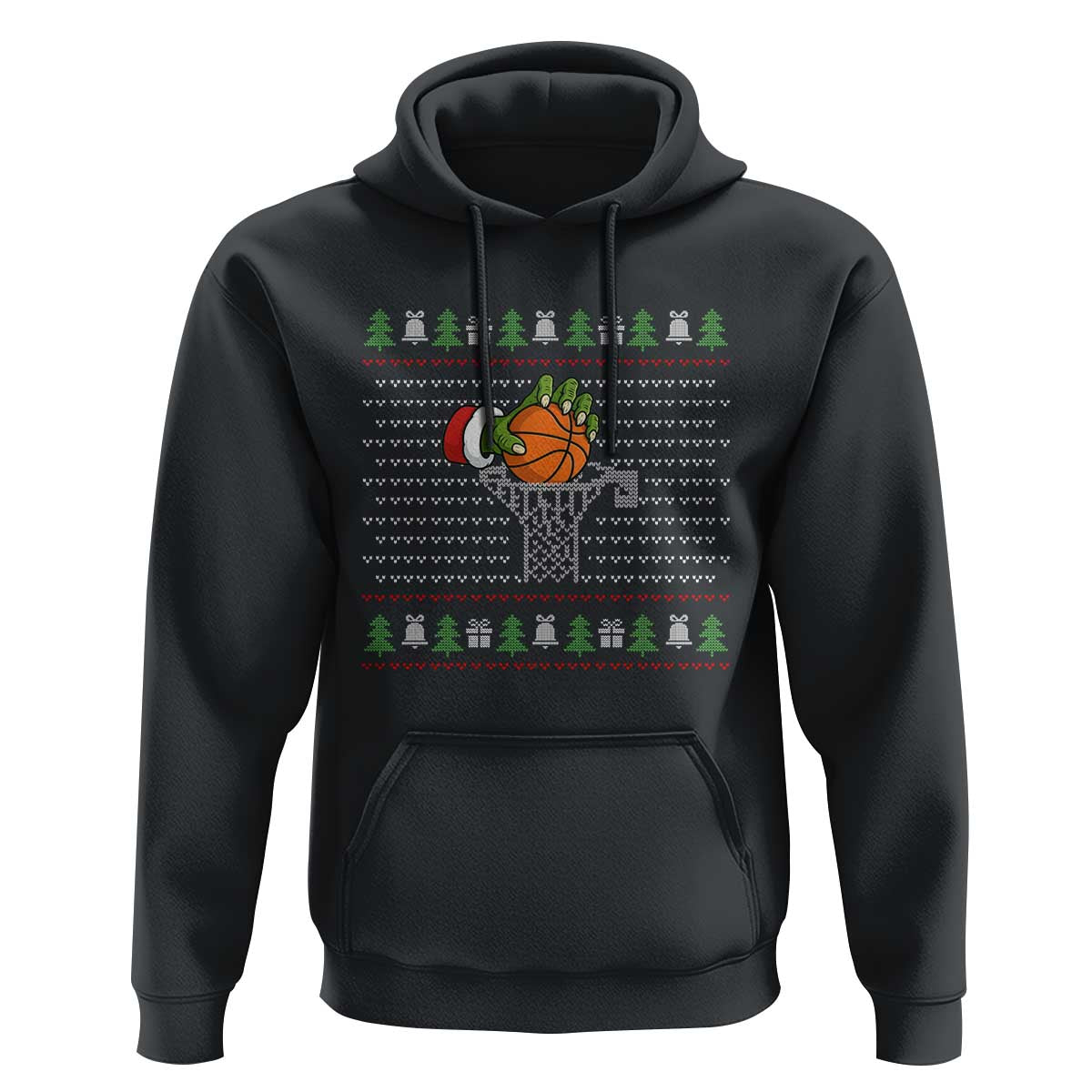 Funny Zombie Hand Basketball Christmas Gift Hoodie - Wonder Print Shop