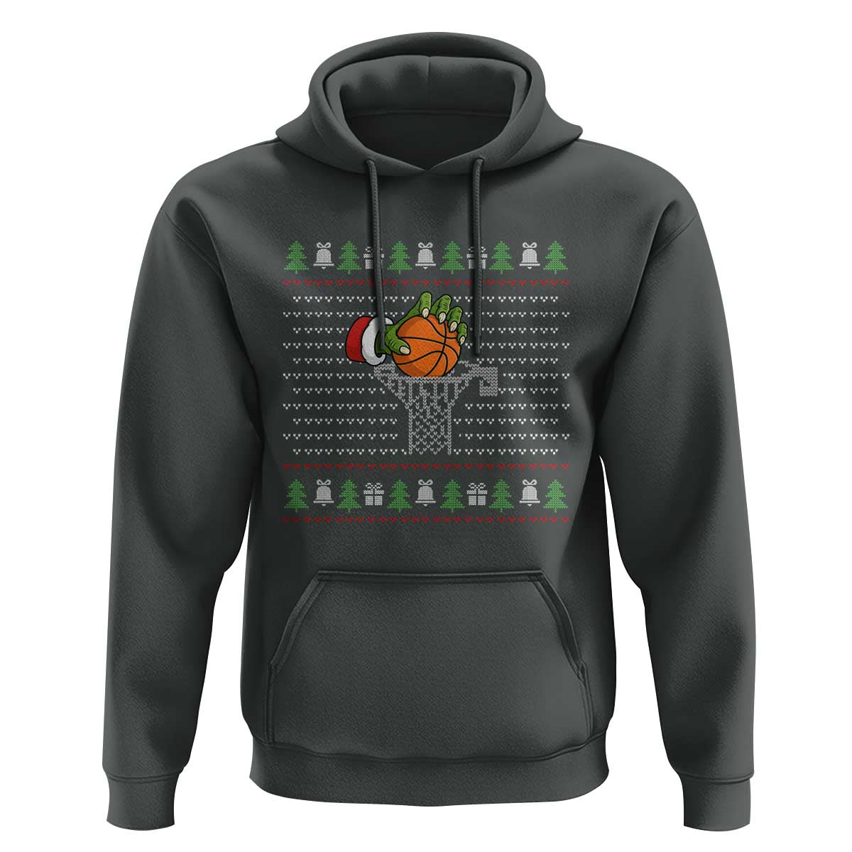 Funny Zombie Hand Basketball Christmas Gift Hoodie - Wonder Print Shop