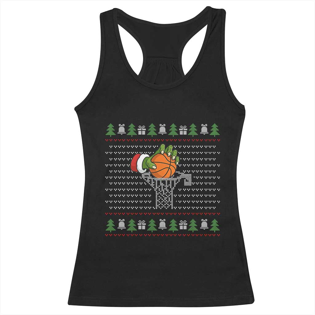 Funny Zombie Hand Basketball Christmas Gift Racerback Tank Top - Wonder Print Shop