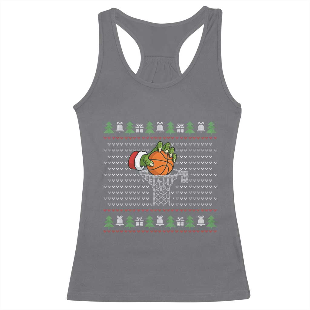 Funny Zombie Hand Basketball Christmas Gift Racerback Tank Top - Wonder Print Shop
