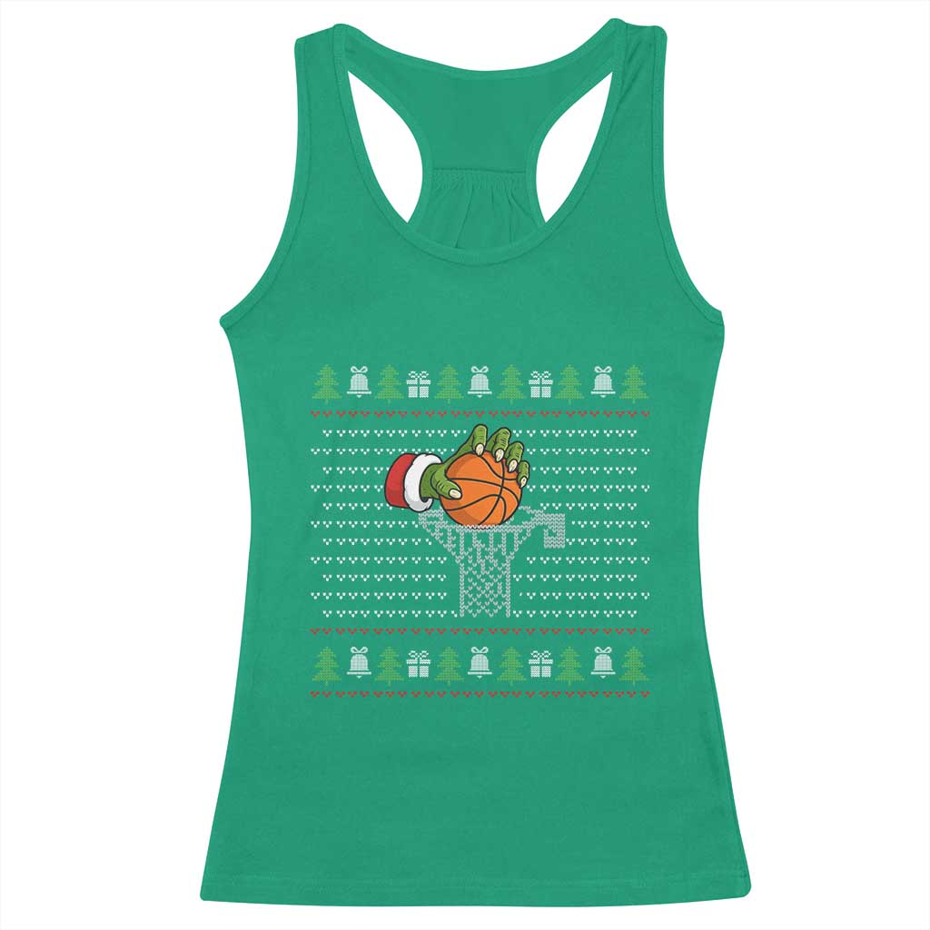 Funny Zombie Hand Basketball Christmas Gift Racerback Tank Top - Wonder Print Shop