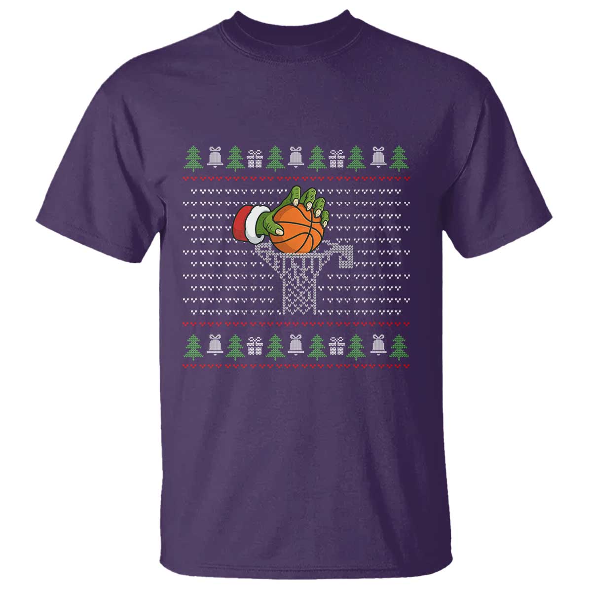Funny Zombie Hand Basketball Christmas Gift T Shirt - Wonder Print Shop