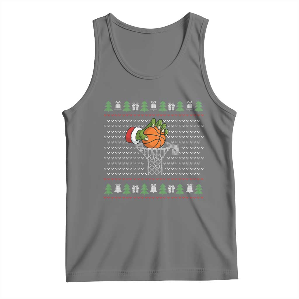 Funny Zombie Hand Basketball Christmas Gift Tank Top - Wonder Print Shop