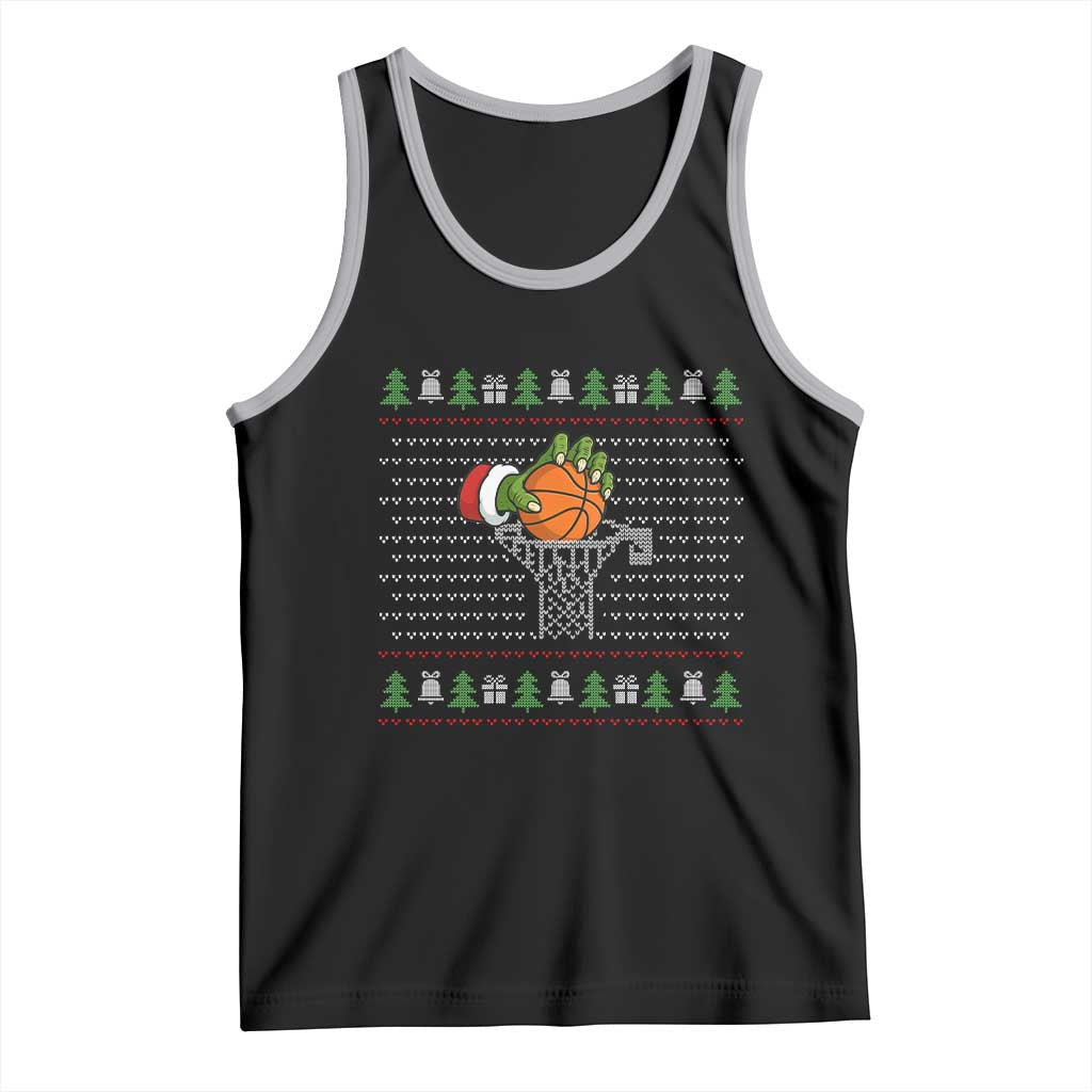 Funny Zombie Hand Basketball Christmas Gift Tank Top - Wonder Print Shop