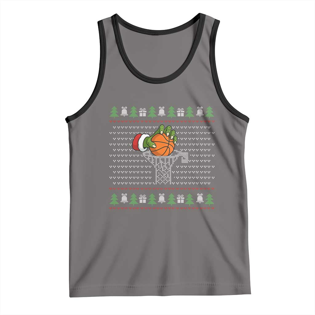 Funny Zombie Hand Basketball Christmas Gift Tank Top - Wonder Print Shop