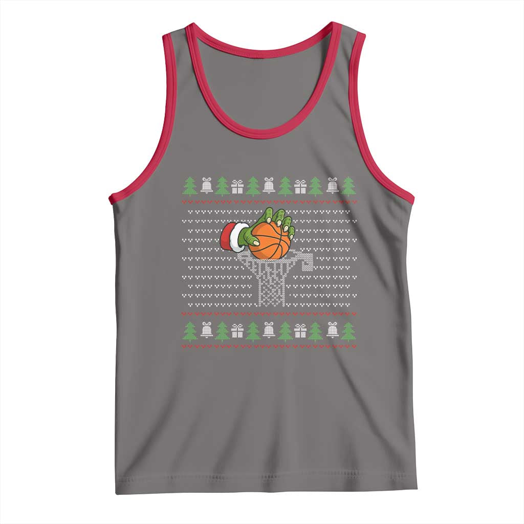 Funny Zombie Hand Basketball Christmas Gift Tank Top - Wonder Print Shop