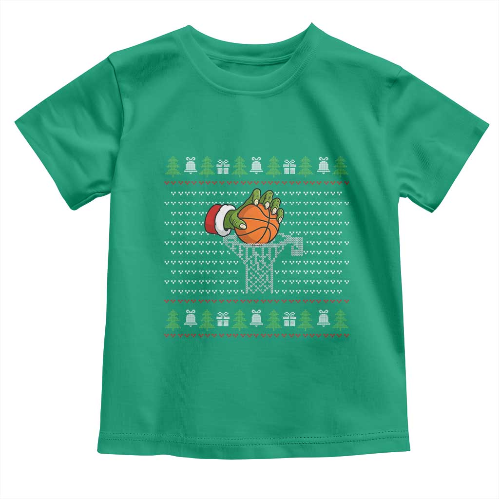 Funny Zombie Hand Basketball Christmas Gift Toddler T Shirt - Wonder Print Shop