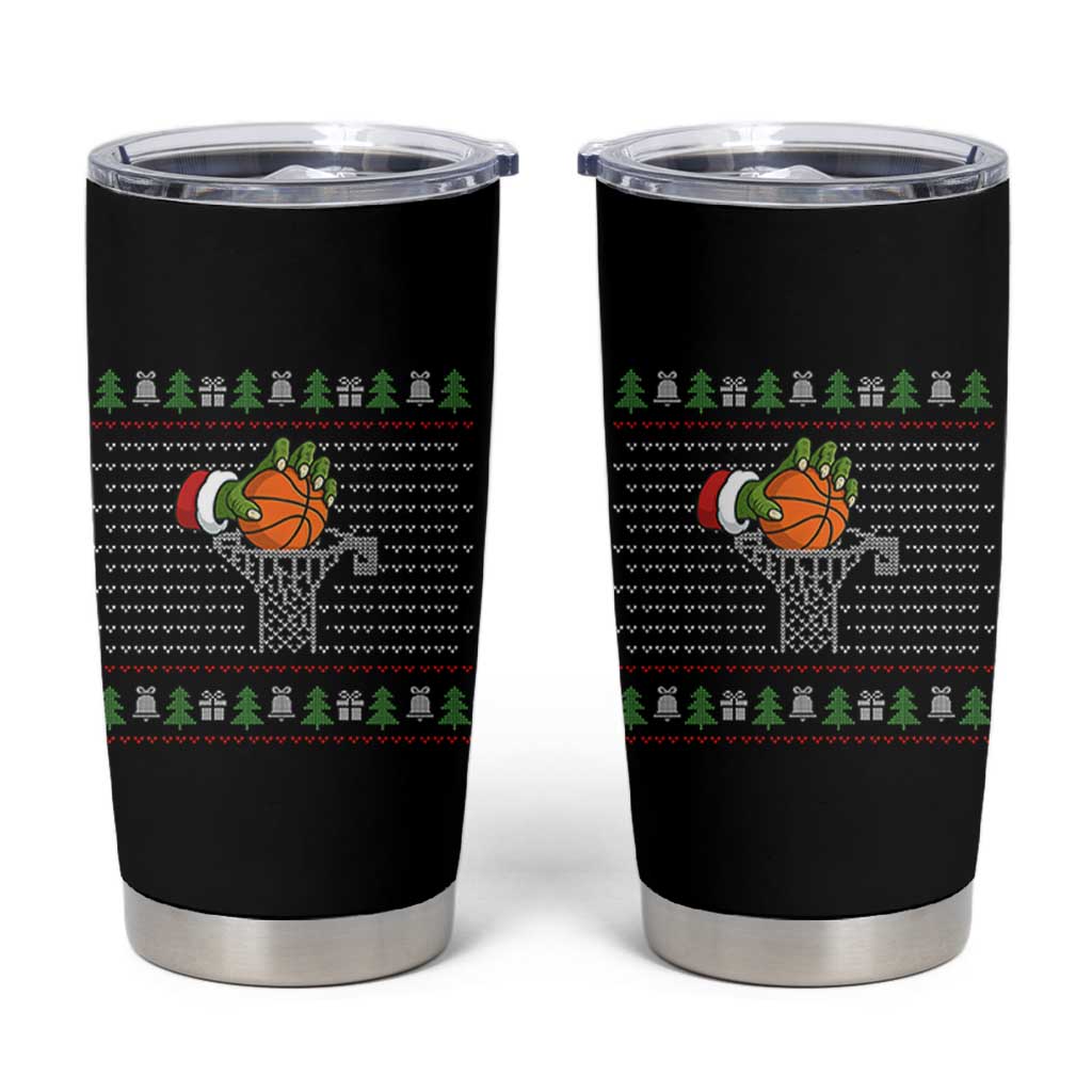 Funny Zombie Hand Basketball Christmas Gift Tumbler Cup