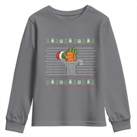 Funny Zombie Hand Basketball Christmas Gift Youth Sweatshirt - Wonder Print Shop