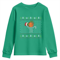Funny Zombie Hand Basketball Christmas Gift Youth Sweatshirt - Wonder Print Shop