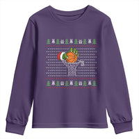 Funny Zombie Hand Basketball Christmas Gift Youth Sweatshirt - Wonder Print Shop