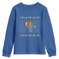 Funny Zombie Hand Basketball Christmas Gift Youth Sweatshirt - Wonder Print Shop