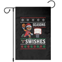 Seasons Swishes Garden Flag Funny Gingerbread Basketball Christmas Gift - Wonder Print Shop