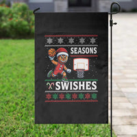 Seasons Swishes Garden Flag Funny Gingerbread Basketball Christmas Gift - Wonder Print Shop