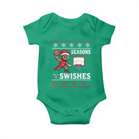 Seasons Swishes Baby Onesie Funny Gingerbread Basketball Christmas Gift - Wonder Print Shop