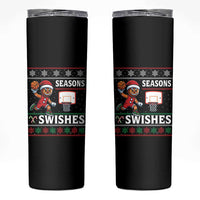 Seasons Swishes Skinny Tumbler Funny Gingerbread Basketball Christmas Gift