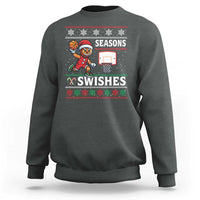 Seasons Swishes Sweatshirt Funny Gingerbread Basketball Christmas Gift - Wonder Print Shop