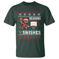 Seasons Swishes T Shirt Funny Gingerbread Basketball Christmas Gift - Wonder Print Shop