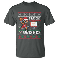 Seasons Swishes T Shirt Funny Gingerbread Basketball Christmas Gift - Wonder Print Shop