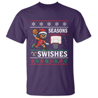 Seasons Swishes T Shirt Funny Gingerbread Basketball Christmas Gift - Wonder Print Shop