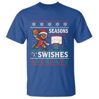 Seasons Swishes T Shirt Funny Gingerbread Basketball Christmas Gift - Wonder Print Shop