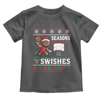 Seasons Swishes Toddler T Shirt Funny Gingerbread Basketball Christmas Gift - Wonder Print Shop