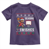 Seasons Swishes Toddler T Shirt Funny Gingerbread Basketball Christmas Gift - Wonder Print Shop